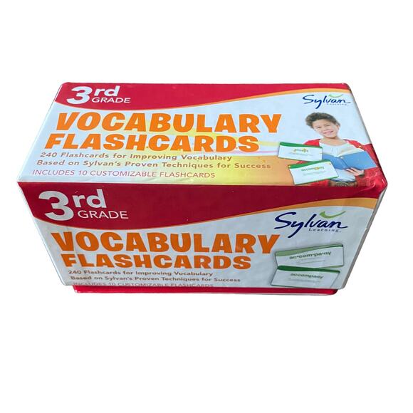 Sylvan Learning Vocabulary Flashcards 3rd Grade Study Tutoring Home School - Picture 1 of 5